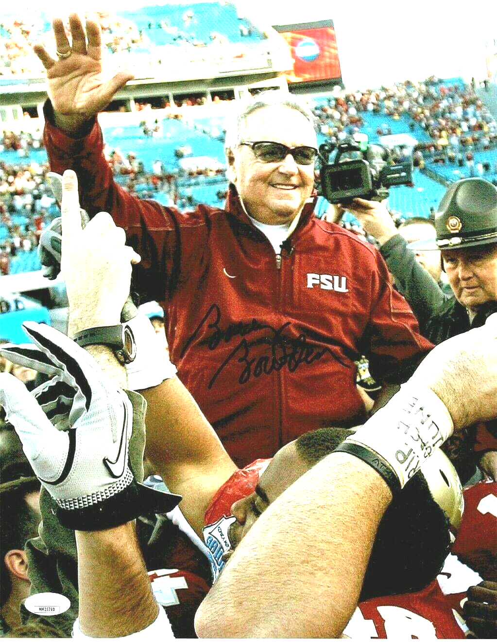 Bobby Bowden Autographed Signed Florida State Seminoles 11X14 Florida State Gator Bowl Final Game 'Ride' 