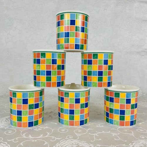 Villeroy & Boch Twist Alea (6) Mugs Mosaic Pattern Very Good Used Condition - Picture 2 of 7