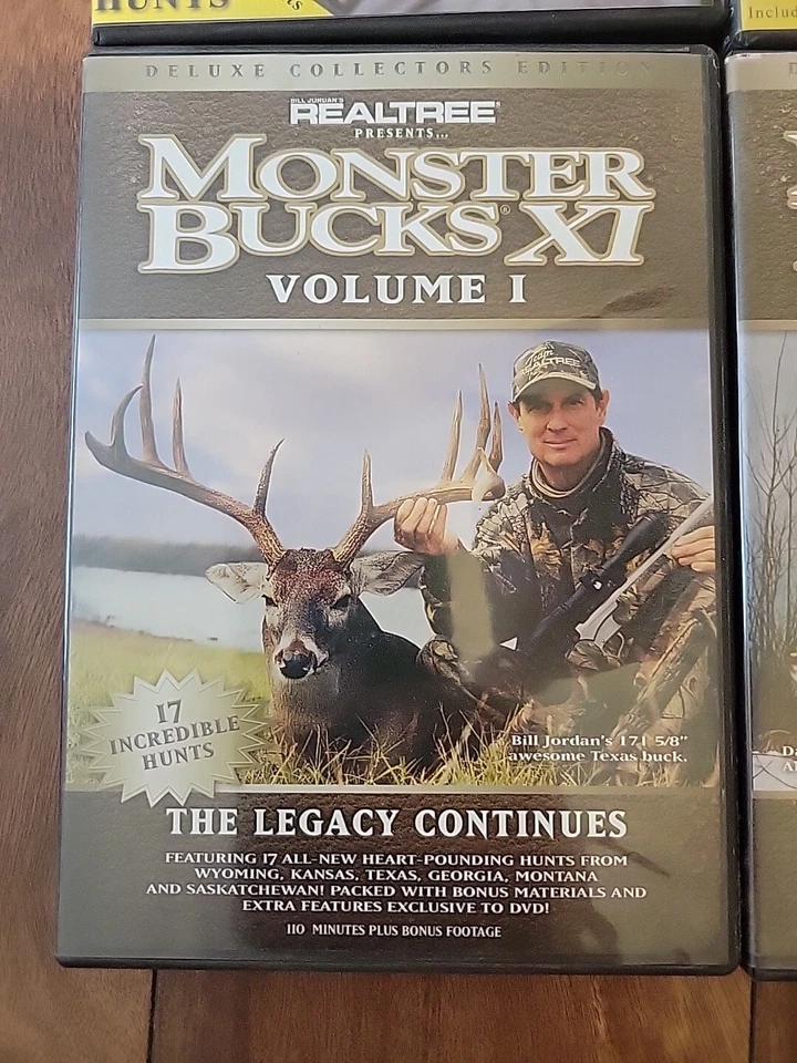 Lote 4 DVDs de caza de ciervos Monster Bucks Realtree Truth Bow Hunt Primos Box TS73 Foto 3 de 4