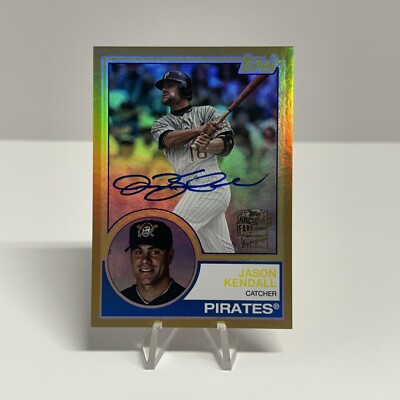 2023 Topps Archives Jason Kendall Green Foil Auto /50 MLB Pirates #83FF-JK