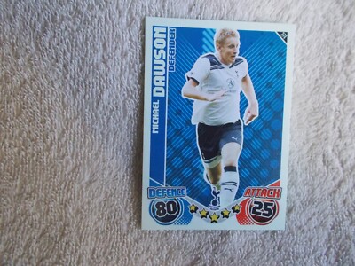 Match Attax 2010/11 Football ''MICHAEL DAWSON'' #274 Tottenham Trading Card
