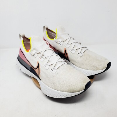 nike running react infinity run flyknit 2 sneakers in white