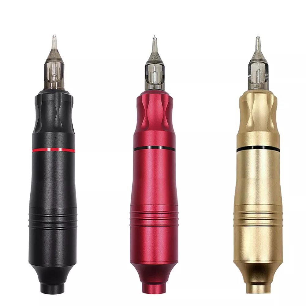 BMX Rotary Tattoo Machine Pen For Liner & Shader with 3 Cartridge Needles US
