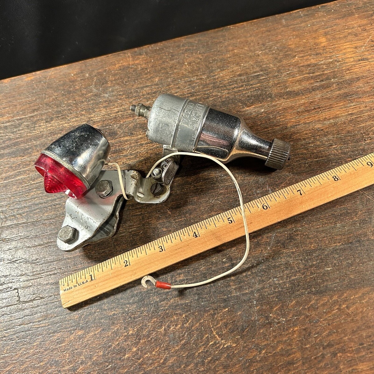 Vintage Bicycle Light Lucas CD33A Dynamo Made in England Vintage Bicycle Light Lucas CD33A Dynamo Made in England