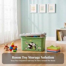 Image of Lidded Wheeled Crate Large Capacity sturdyDuty Rolling container