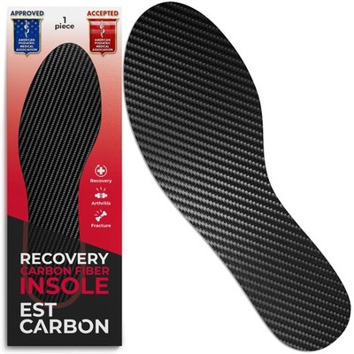 EstCarbon - Carbon Fiber Insole - 1 pc, Men 6, Women 7 - Rigid Orthotic Insol...