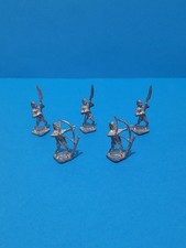 Vintage Collectible Miniature Pewter Figurines : Medieval Knights Set Of 5