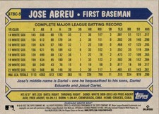 Jose Abreu 2022 Topps Chrome 1987 Topps 35th Anniversary #87BC-9 White Sox Card
