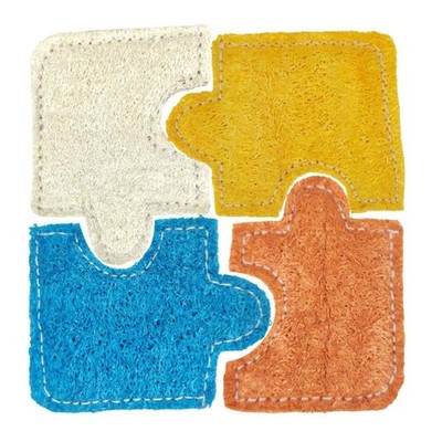 A&E Cages Nibbles Piece Out Puzzle Loofah Chew Small Animal Chew Toy