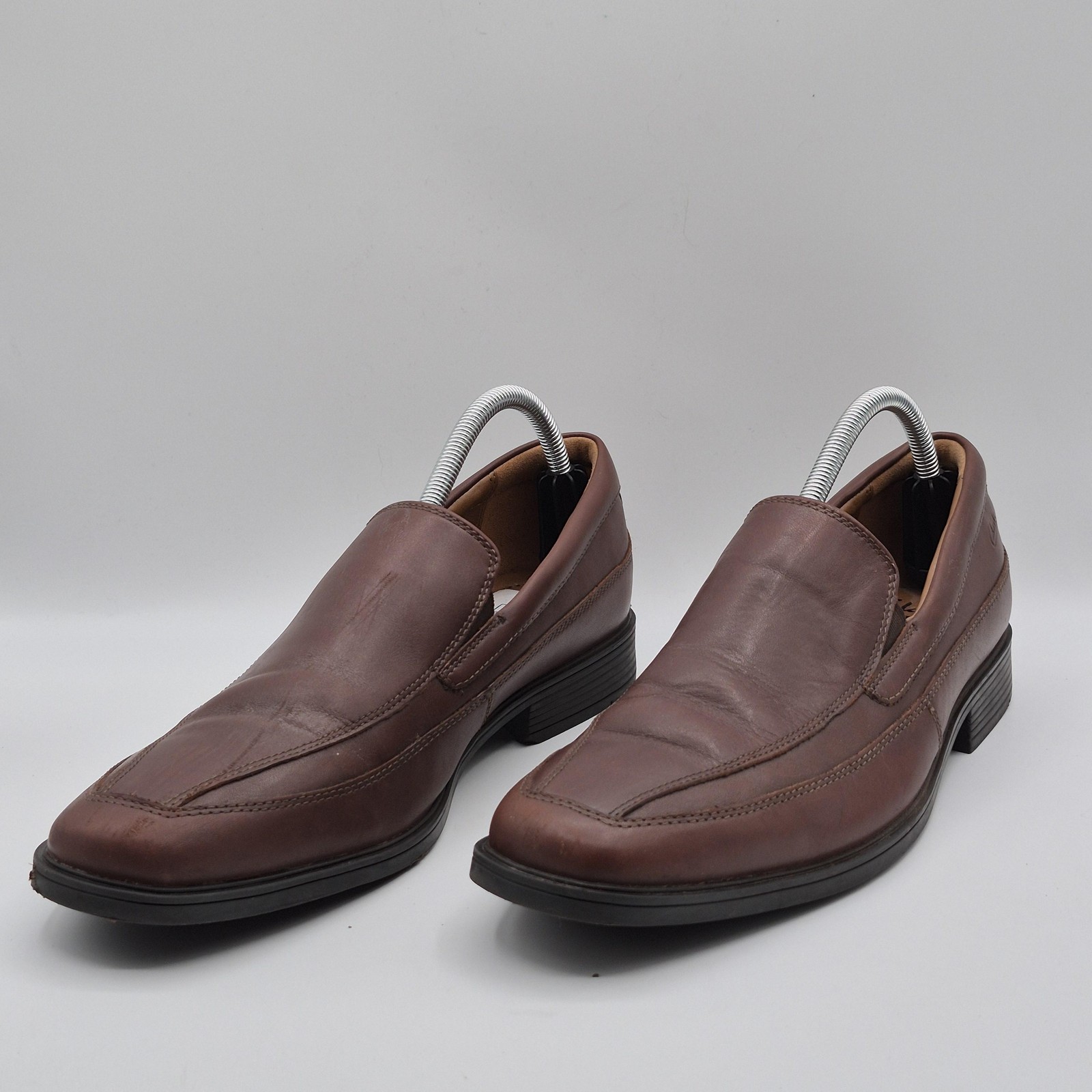 SAOLA Scarpe Clarks Collection uomo taglia 9 5 mocassini slip on pelle marrone ammortizzati morbidi