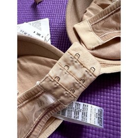 $305 La Perla Push Up Bra Removable Pads Size 34D Floral Lace Plunge In Sand