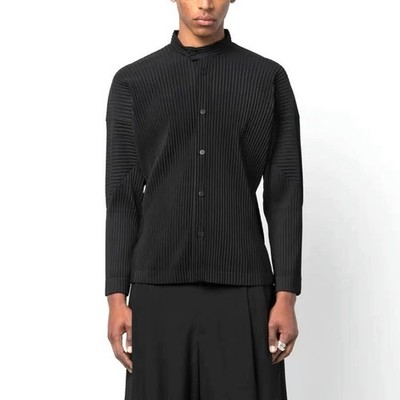 Homme Plisse Issey Miyake Pleated long sleeve shirt jacket Fashion