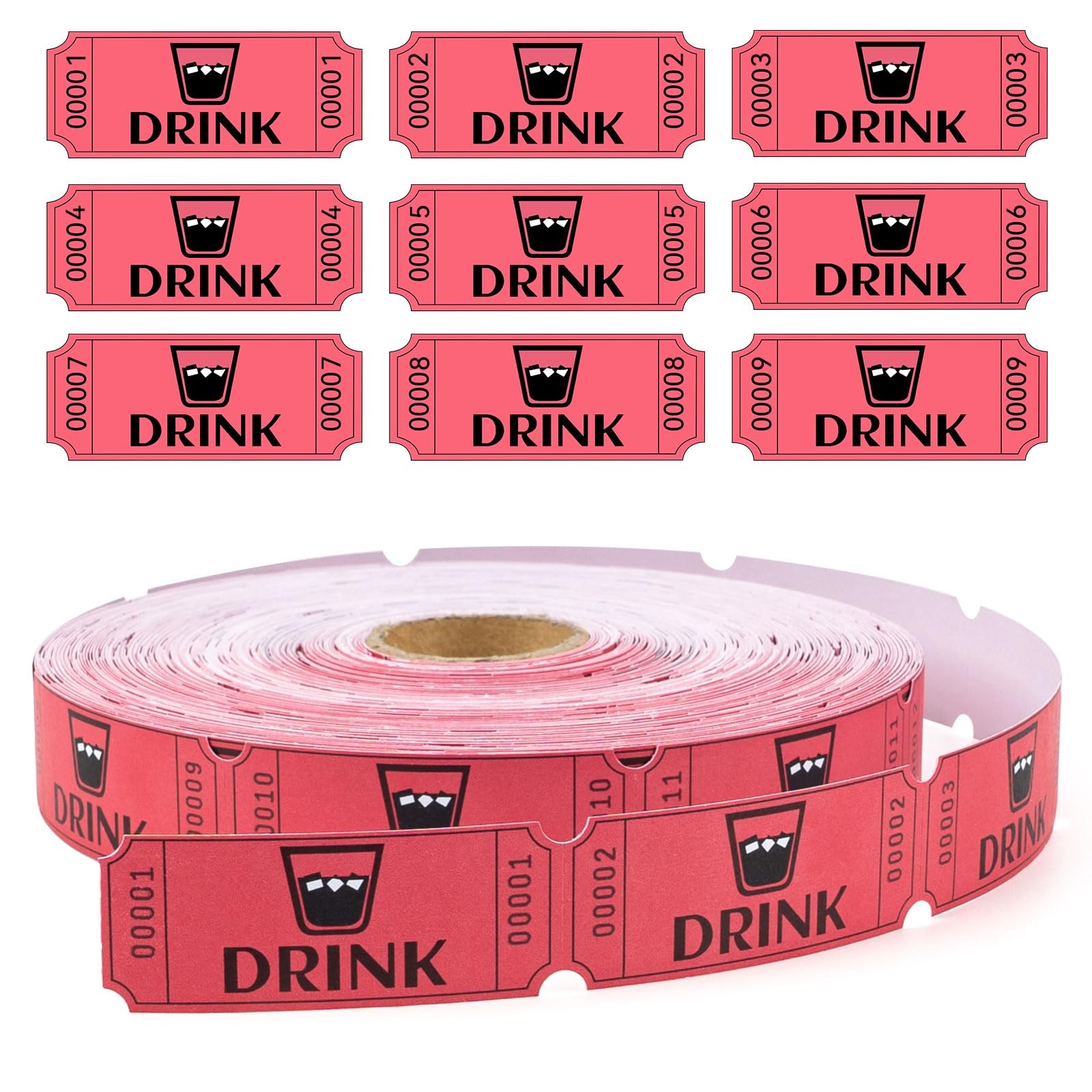 Tickets boisson rouges numérotés : finissez-en avec les files d'attente à votre tombola