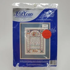 J&P COATS 23501 9x12 Blessed House Sampler Counted Cross Stitch Kit