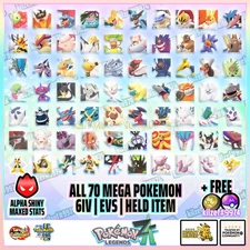 ✨ Pokémon Legends: Z-A  ALL MEGA | Shiny Alpha | Max Stats | Instant Delivery! ✨