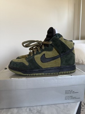 Nike Dunk High Pro SB 305050-303 2003 Camper Green Black Deep Forest Hulk