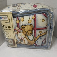 Vintage McBaby Lucy Rigg Daisy Kingdom Teddy Bunny Ark 1990s Sheet Comforter New