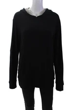 Velvet by Graham & Spencer Womens Front Pockets Pullover Hoodie Black Size M