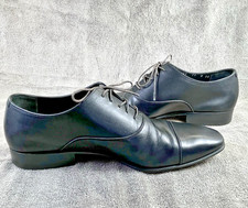 Salvatore Ferragamo Studio Oxford Derby Cap Toe Black Dress Shoes Men s 8 EE