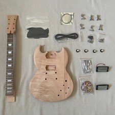DIY Electric Guitar Kit SG Style Mahogany Body Neck Rosewood Fingerboard 6String