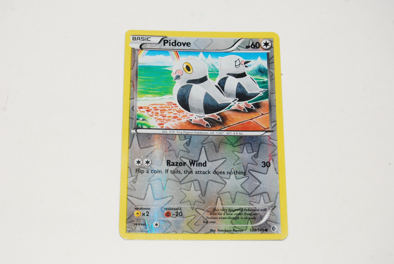 PIDOVE 123/149 Reverse Holo 2012 Boundaries Crossed Pokemon Card - LP