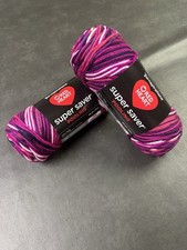 RED HEART SUPER SAVER Yarn, POOLING BERRY 5oz Each Skein, 2 Pack