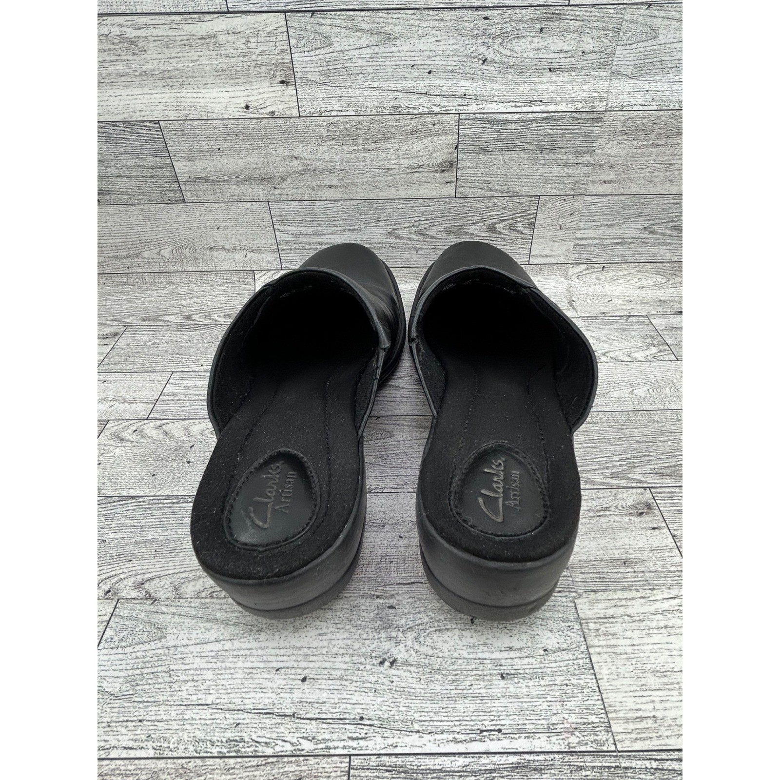 Clarks Artisan Black Leather Mule Clogs Slip On C… - image 7