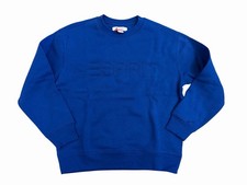 Esprit Women's Logo Fleece Crewneck Viral 80's Vintage NWT Blue