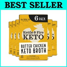 Kettle and Fire Butter Chicken Bone Broth, 16oz, 6 Pack