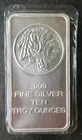 SilverTowne 10oz Silver Buffalo Bar in Plastic