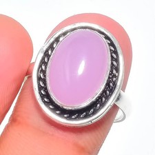 Rose Quartz Gemstone Handmade 925 Sterling Silver All Size Ring For Gift