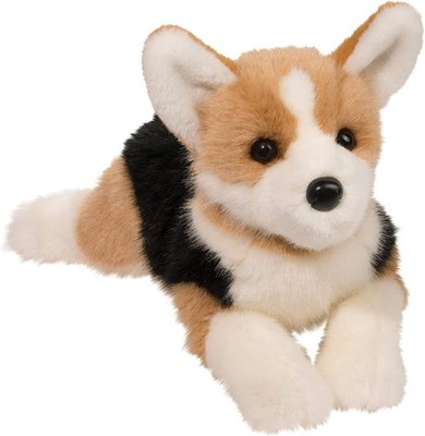 Douglas Konner dreifarbiger Corgi Hund Plüschtier Stofftier 19 Zoll lang ESSA. UK Verkäufer