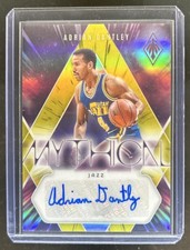 2023-24 Panini Phoenix Adrian Dantley Mythical Auto Yellow #/35 Jazz