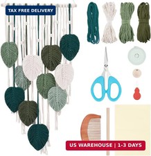 ACRNIGHEET Boho Macrame Leaf Kit for Adults Beginners Large DIY Macrame Kit Leaf