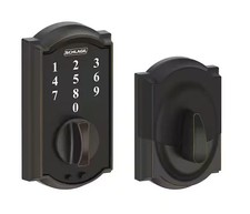 Schlage Camelot Aged Bronze Electronic Touch Keyless Touchscreen Deadbolt