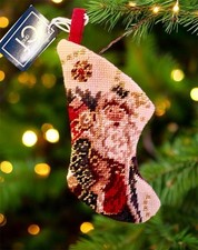 New Needlepoint Santa Christmas Stocking Ornament