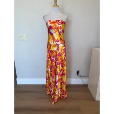 L*Space Spring in Love Dress Maxi Strapless Floral size Medium