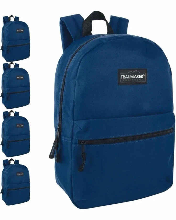 Mochilas com alças acolchoadas ajustáveis|Mochilas escolares para meninas, meninos - Azul - Imagem 2 de 4