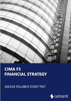 CIMA F3 Financial Strategy Study Text by Astranti Book The Fast Free Shipping