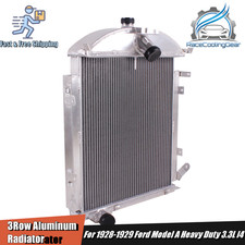 For 1928 1929 28 29 Ford Model A Heavy Duty 3.3l L4 3 Row Aluminum Radiator For 1928 1929 28 29 Ford Model A Heavy Duty 3.3l L4 3 Row Aluminum Radiator