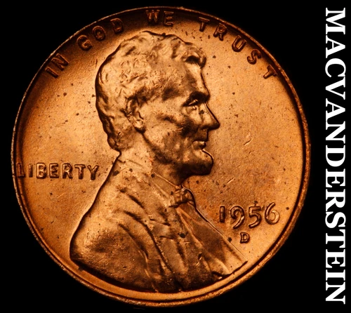 1956-D Lincoln Wheat Cent- Choice Gem Brilliant Uncirculated No Reserve #J2209