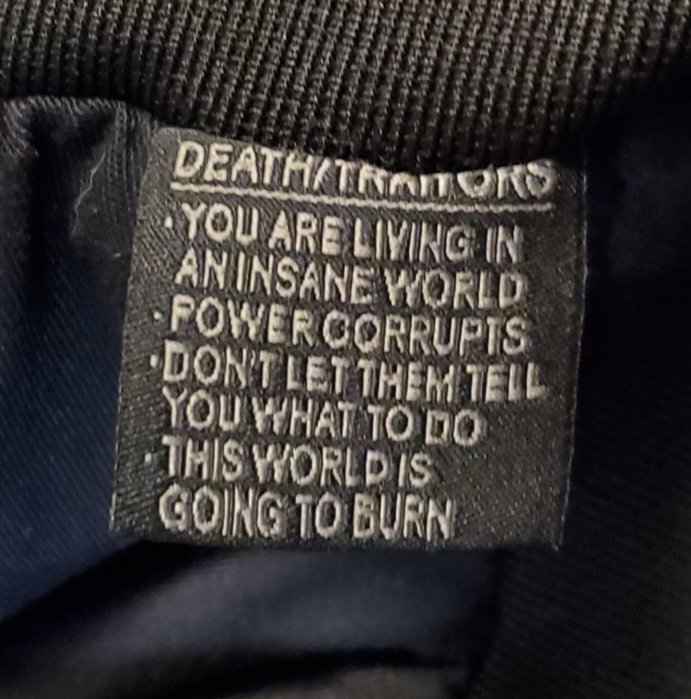 DEATH TRAITORS Reversible Bomber Jacket Black /Gr… - image 12