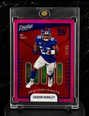 2021 Panini Prestige - Franchise Favorites Saquon Barkley #FF-1 Xtra Points Pink