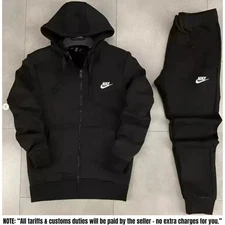 Men's Nike Hoodie Full Zip 2 piece tracksuit Sportswear Fleece Hoodie tracksuit