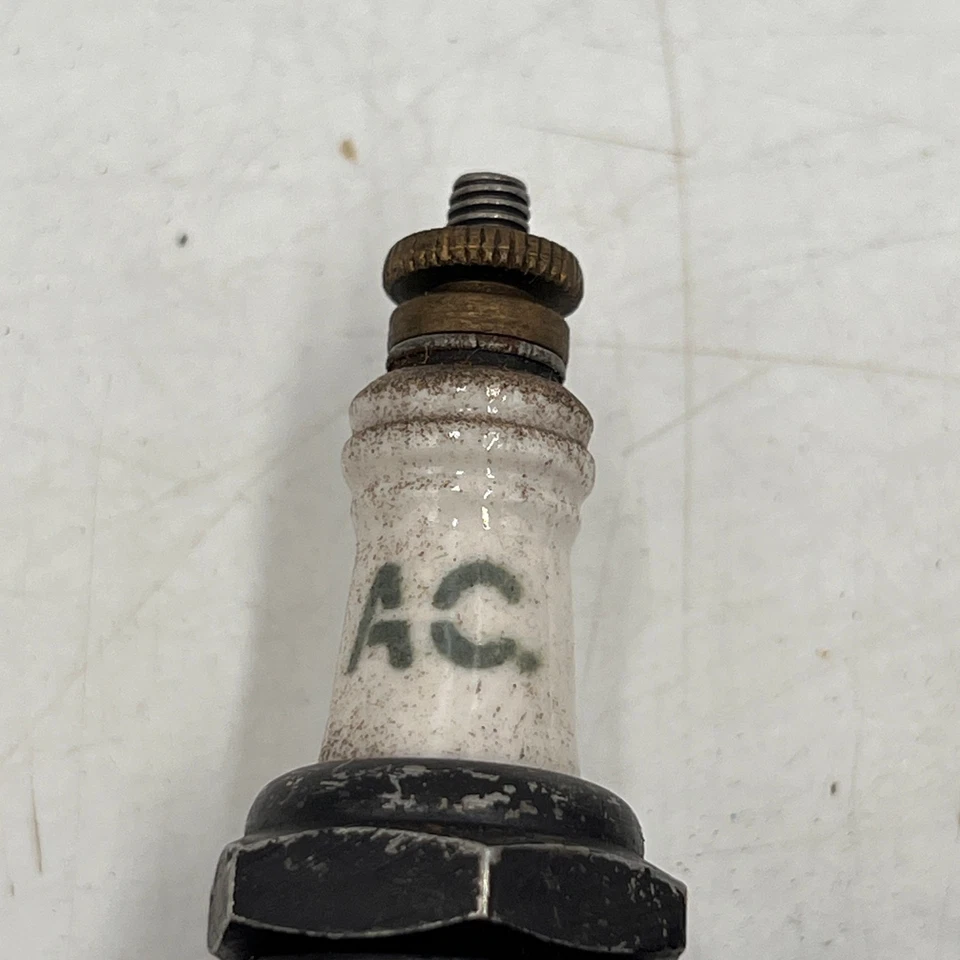 2 New AC nos 7/8" Pipe Thread Hex Spark Plug Ford Model GM Antique Vintage - Image 3 of 4