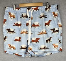 Peter Alexander Mens Pyjama Shorts Drawstring PJs Dachshunds Size 2  20-22 