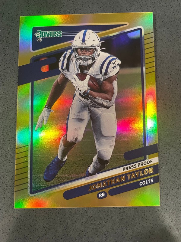 Jonathan Taylor Indianapolis Colts Press Proof 2021 Panini Donruss - #150 