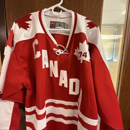 Nike Team Canada Hockey Jersey Red/White Maple Leaf Team Logo Men’s Size L