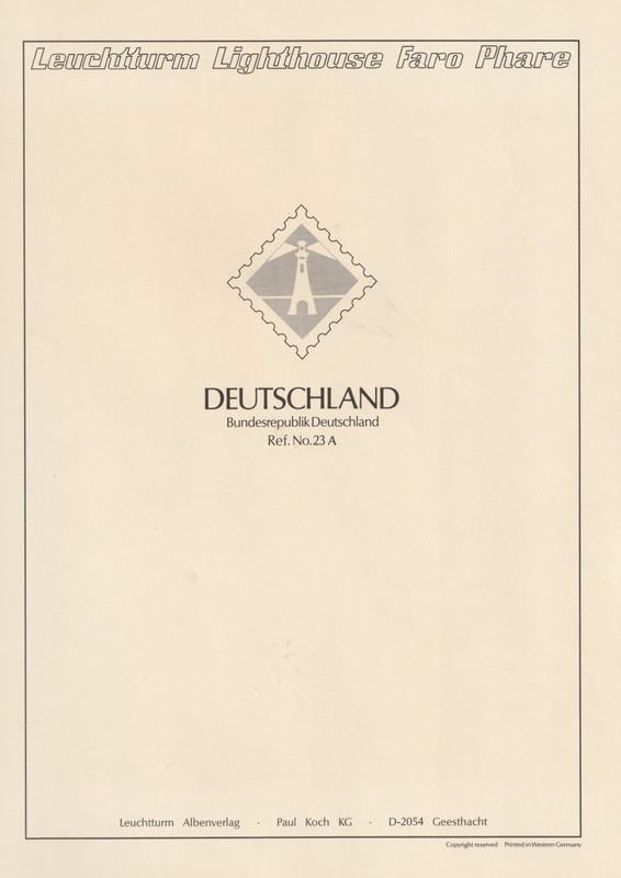 Lighthouse hingeless album pages Germany 2000 - 2004