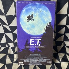 E.T. The Extra-Terrestrial VHS 1982 Spielberg Sci-Fi Classic MCA Green Flap